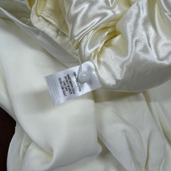 NWT Lulus Major Inspo Cream Ruched Long Sleeve Mini Dress - Picture 8 of 8